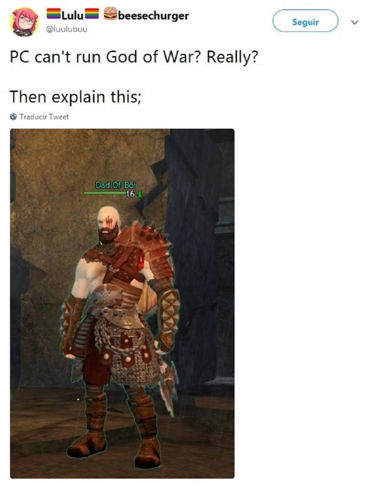 God of war on PC meme