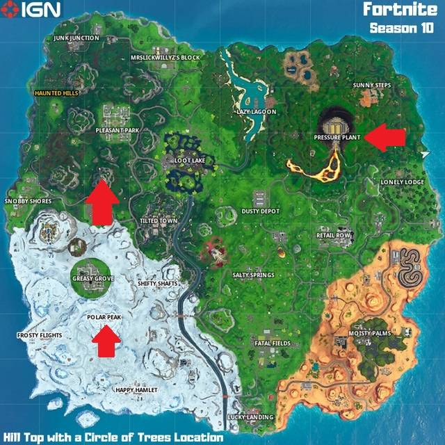 Landing locations fortnite racer mission
