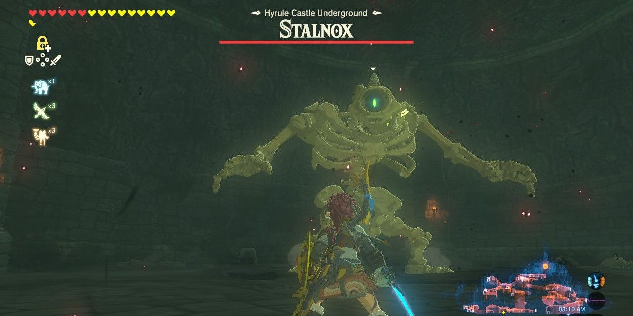 A Stalnox in Hyrule Castle from Breath of the Wild