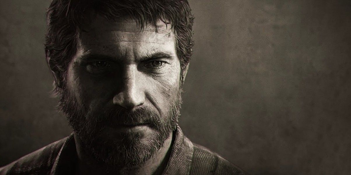 Picture of Joel looking serious in the last of us