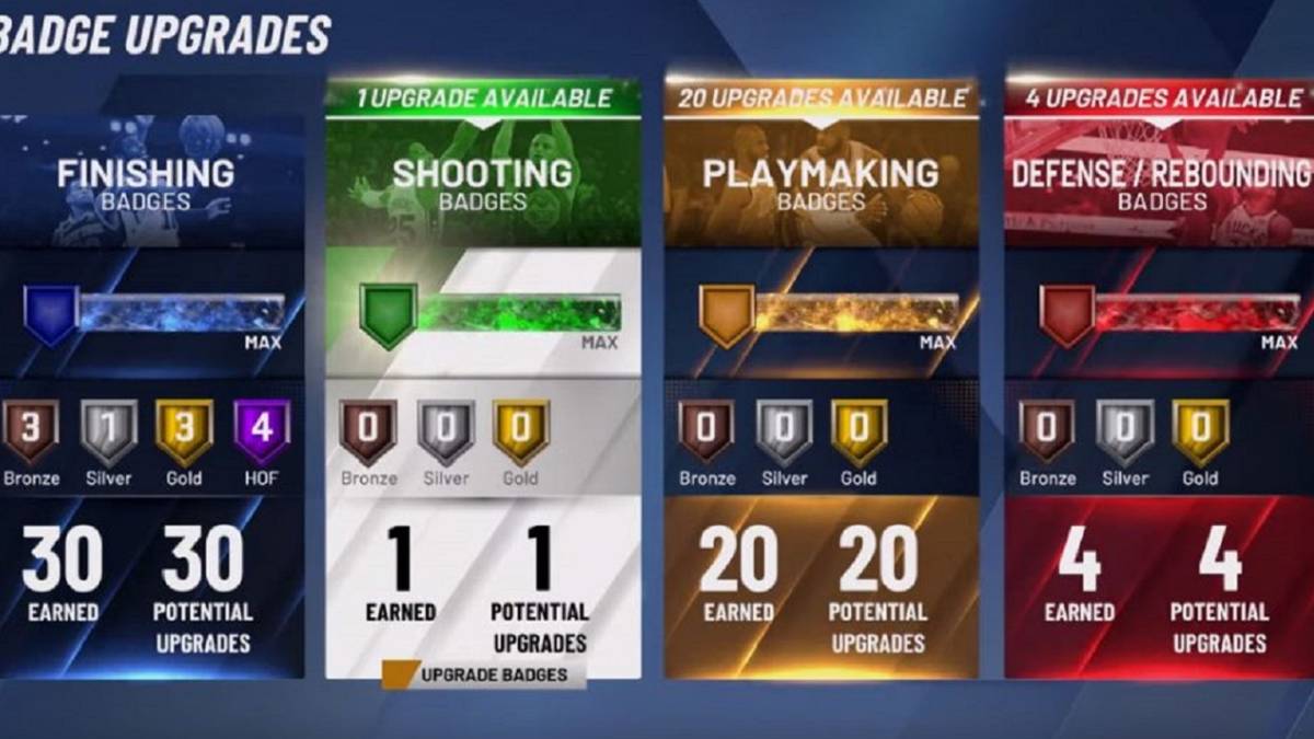 NBA 2K20 badges