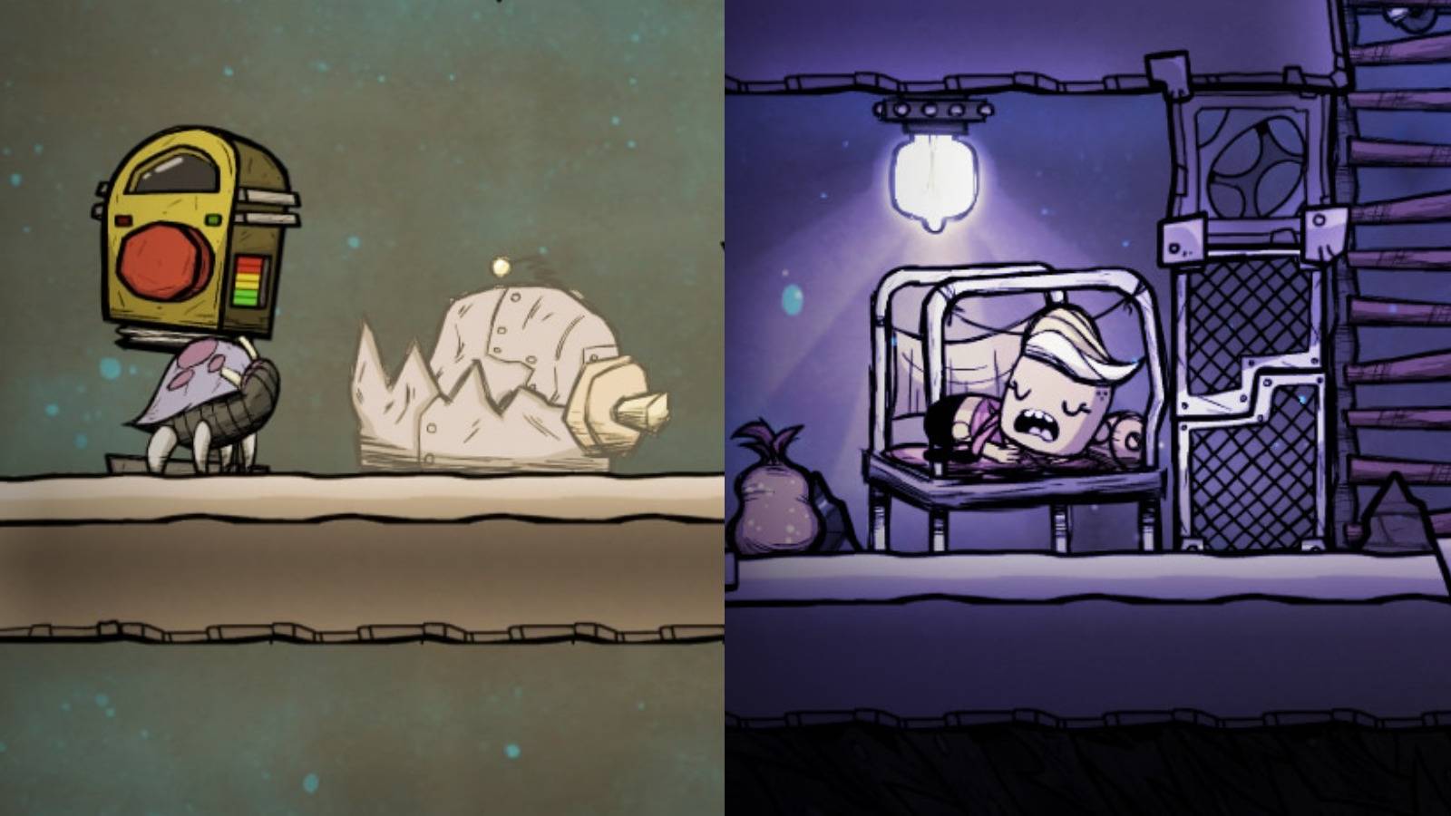 Oxygen Not Included Butcher Station And Dupe Sleeping In Bed