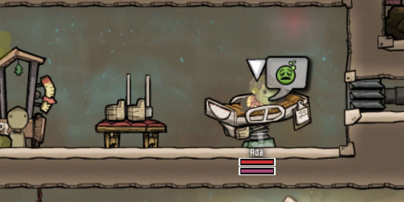 Oxygen Not Included Med Bay With Sick Dupe
