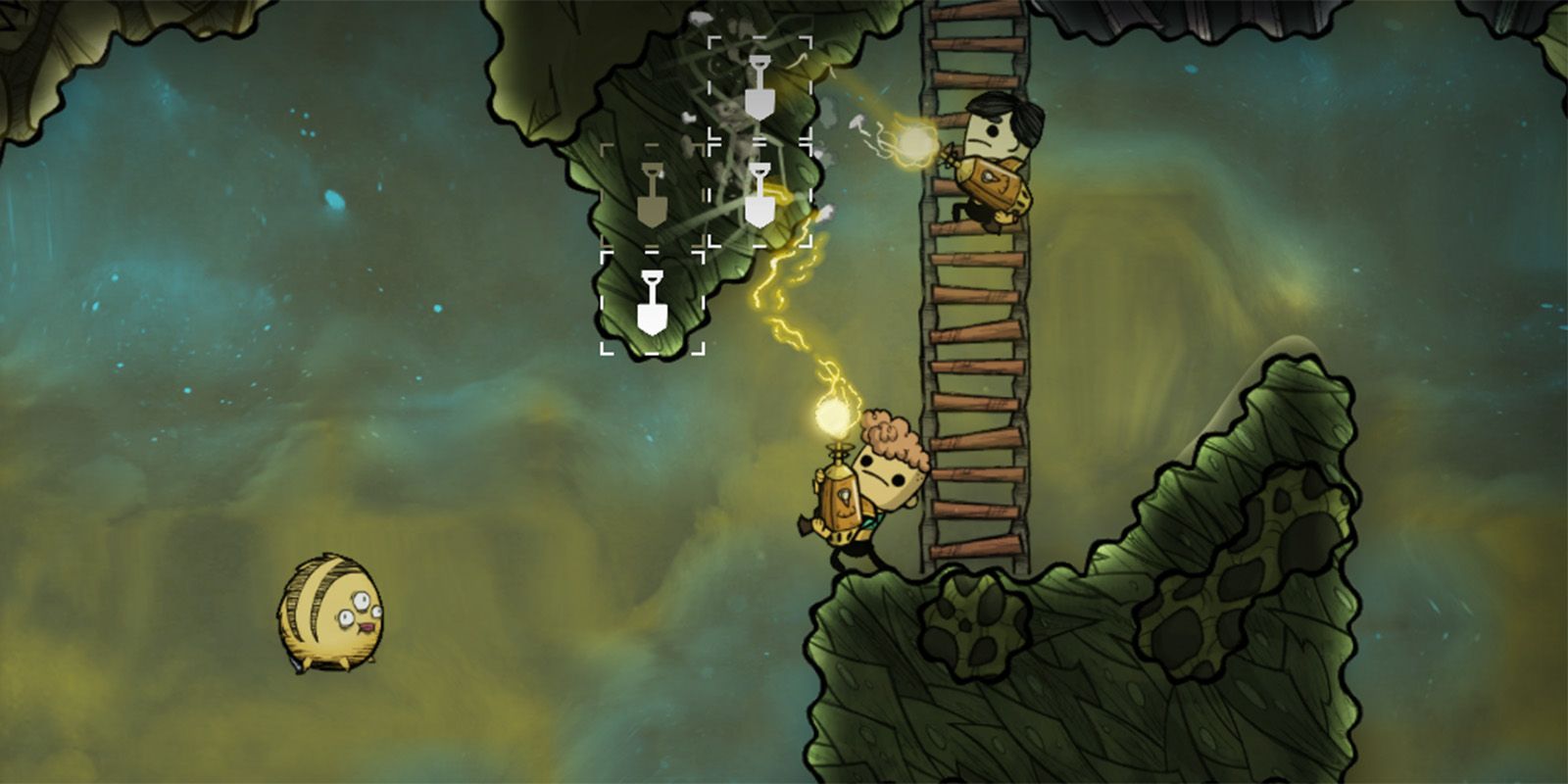 Oxygen Not Included Two Dupes Digging Out Resources