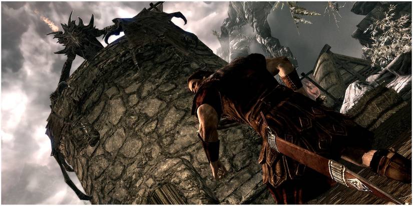 Skyrim Alduin at Helgen