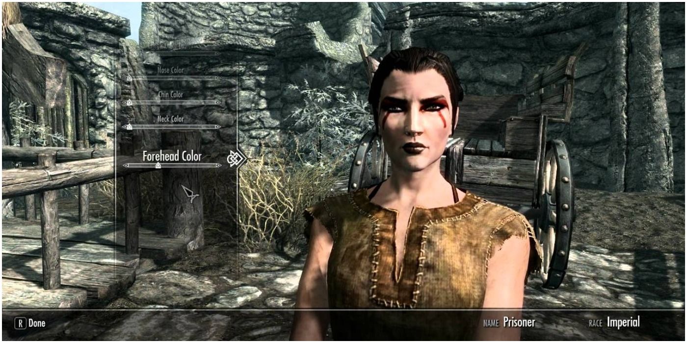 Player applies remarkable facial features to the character