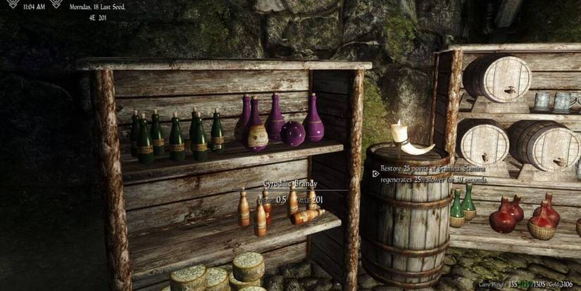 Skyrim Cyrodilic Brandy within a Skyrim mod map