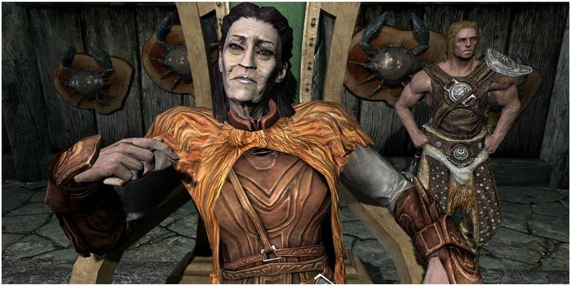 Skyrim Jarl Idgrod Ravencrone Fur Trimmed Cloak