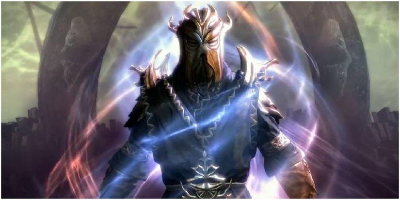 Miraak absorbing a dragon soul