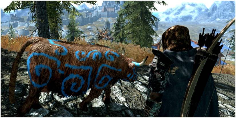 The Elder Scrolls Skyrim Painted Cow