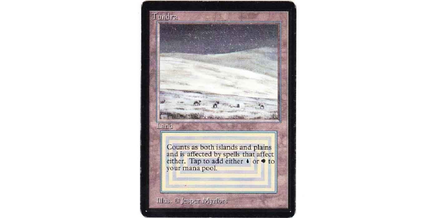 The Tundra dual land from the Alpha set of Magic: The Gathering
