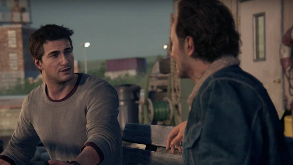 Uncharted 4 Drake talking to his brother sam in the intro