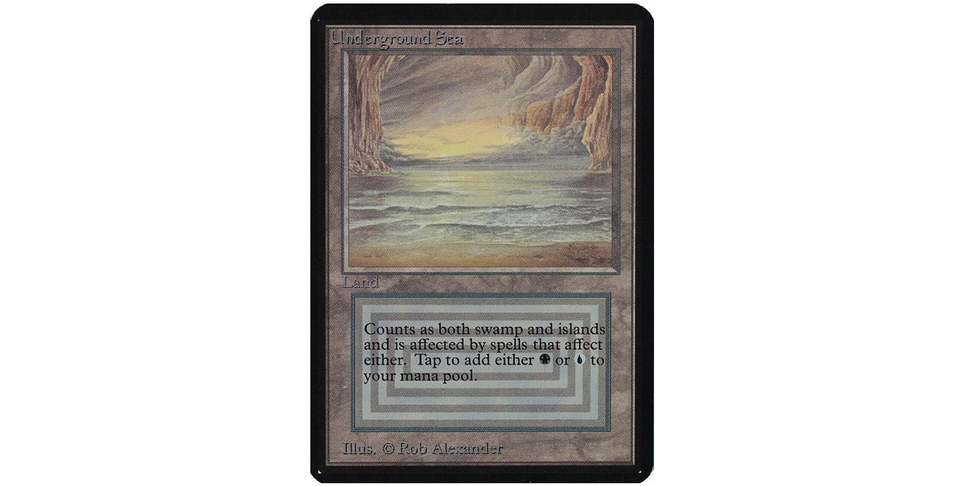 The Underground Sea dual land card from the Alpha Set of Magic: The Gathering