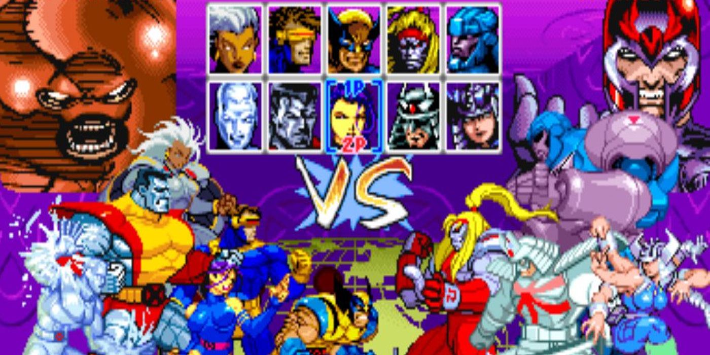 X-Men heroes lined up against their villains