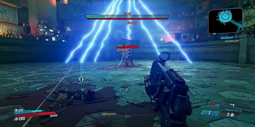 Killavolt does a lightning attack.