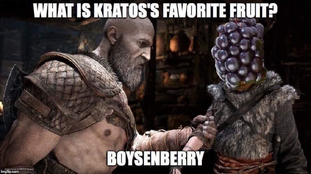 boysenberry God of war meme
