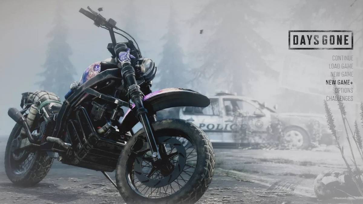 days gone menu screen
