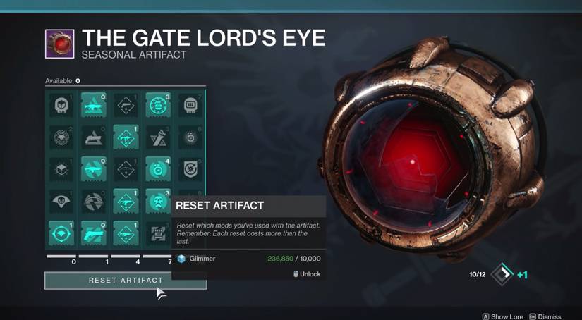 destiny 2 season 8 artifact reset