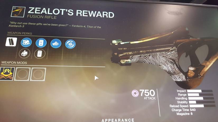 destiny 2 shadowkeep zealots reward leak