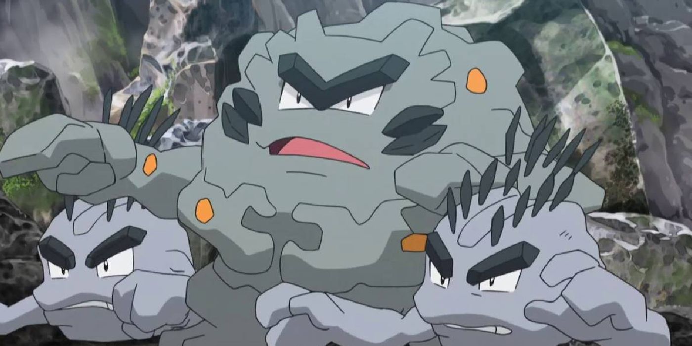 Graveler and Geodudes in Pokemon anime