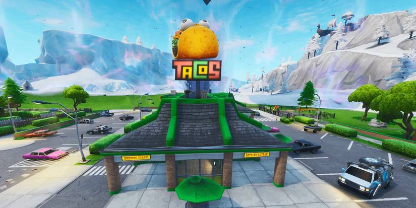 fortnite greasy grove taco restaurant