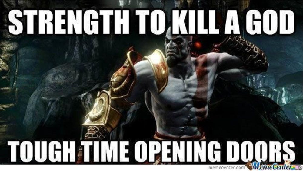 god of war opening doors