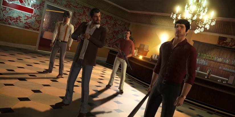 menacing men with weapons