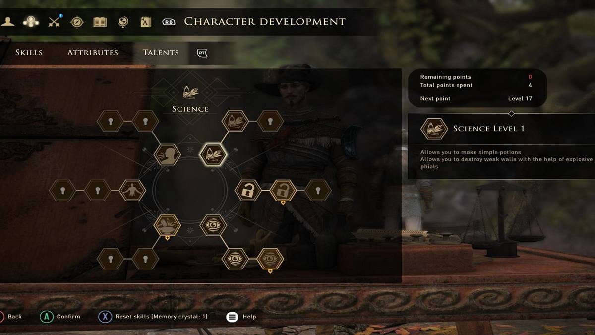 The Greedfall Talent tree.
