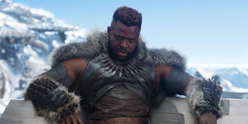 M'Baku on his throne in Black Panther