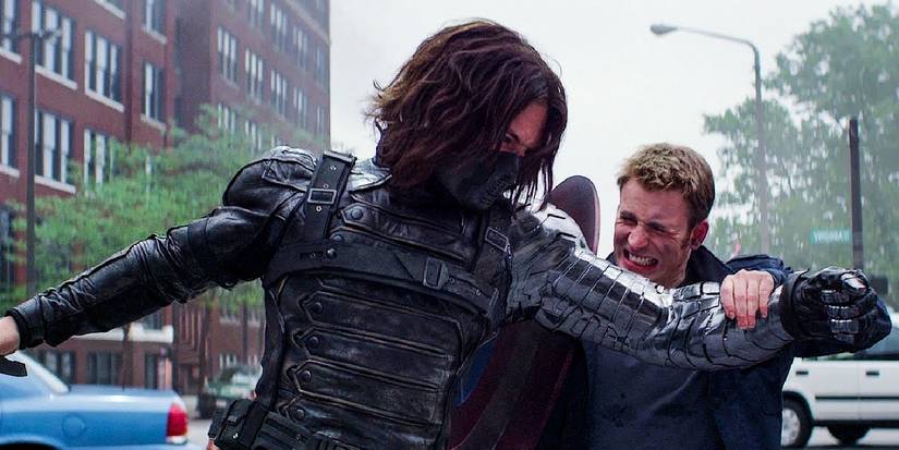 Bucky Barnes vs Captain America in The Winter Soldier