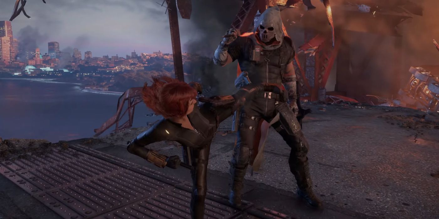 black widow fighting taskmaster screenshot