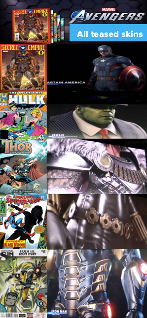 Marvel's Avengers teased costumes