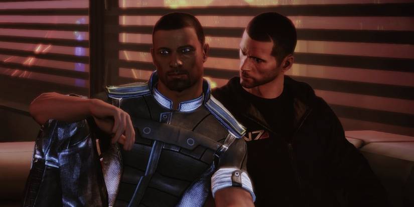 Shepard sitting close to Steve.