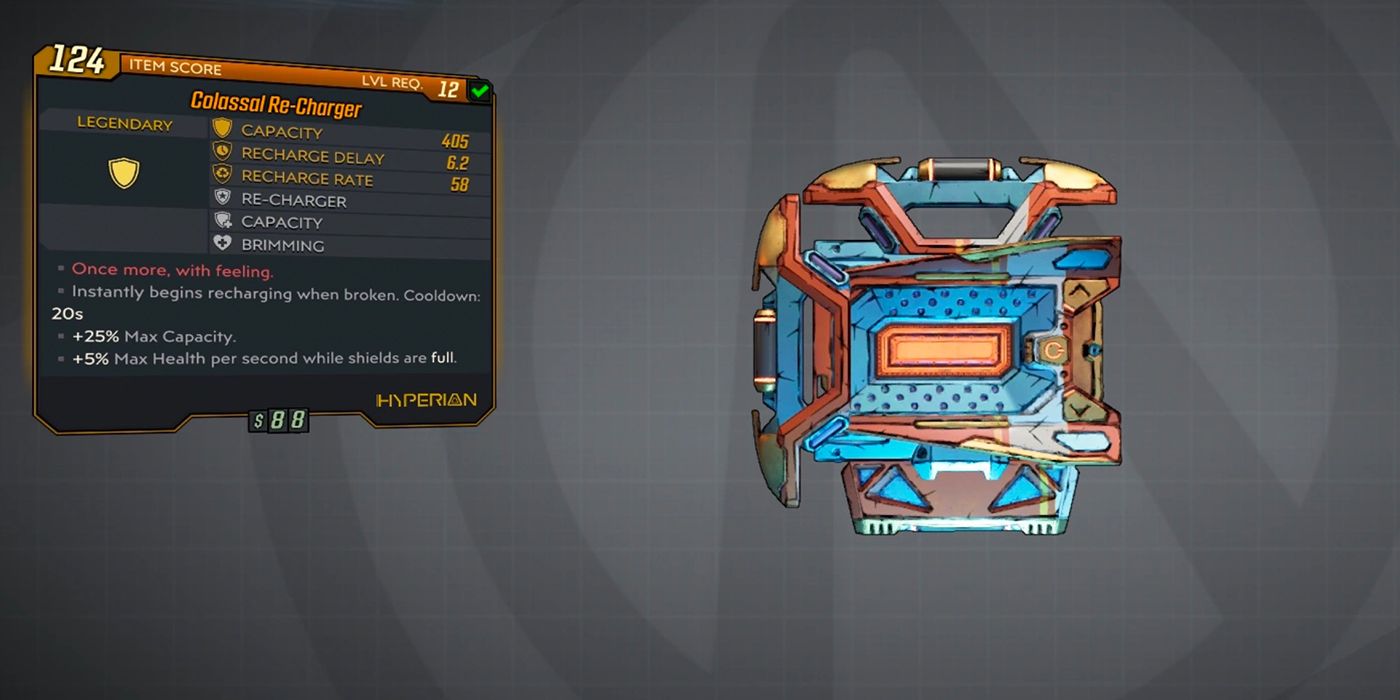 re-charger legendary shield guide borderlands 3 gearbox