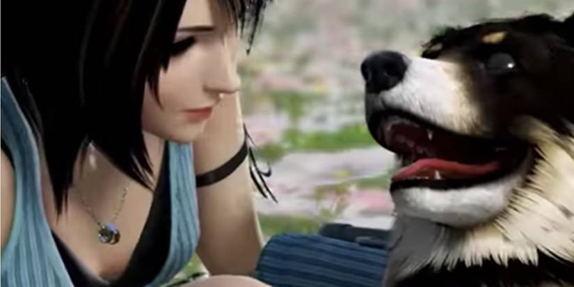 Rinoa with her dog Angelo FF8