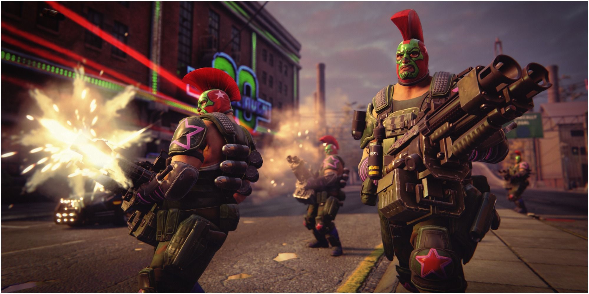 the Luchadores gang going to war in Saints Row 3