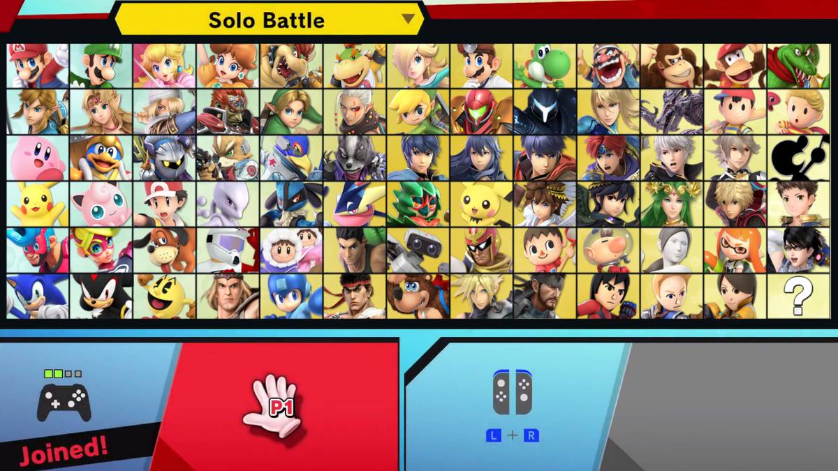 super smash bros ultimate full roster