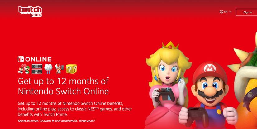 twitch prime nintendo switch online deal