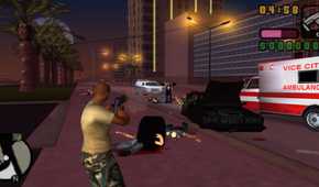 GTA Vice City Stories character aiming a gun