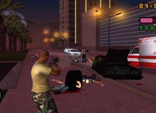 GTA Vice City Stories character aiming a gun