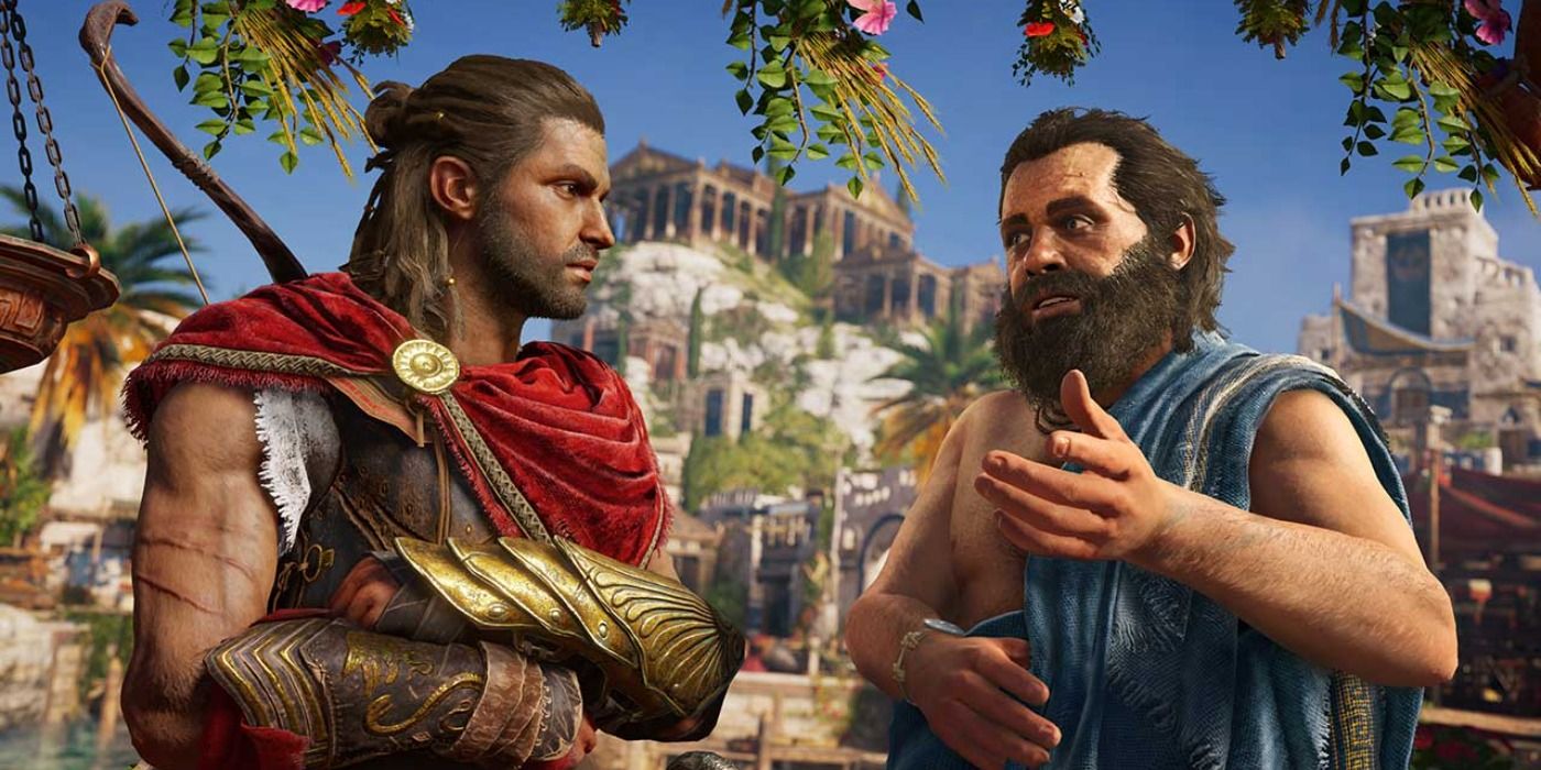 image of Alexios and Socrates in Assassin's Creed Odyssey