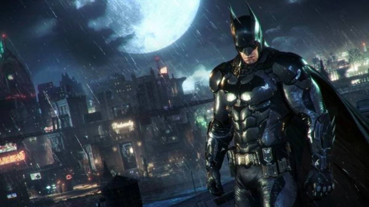 Batman looking down in Gotham