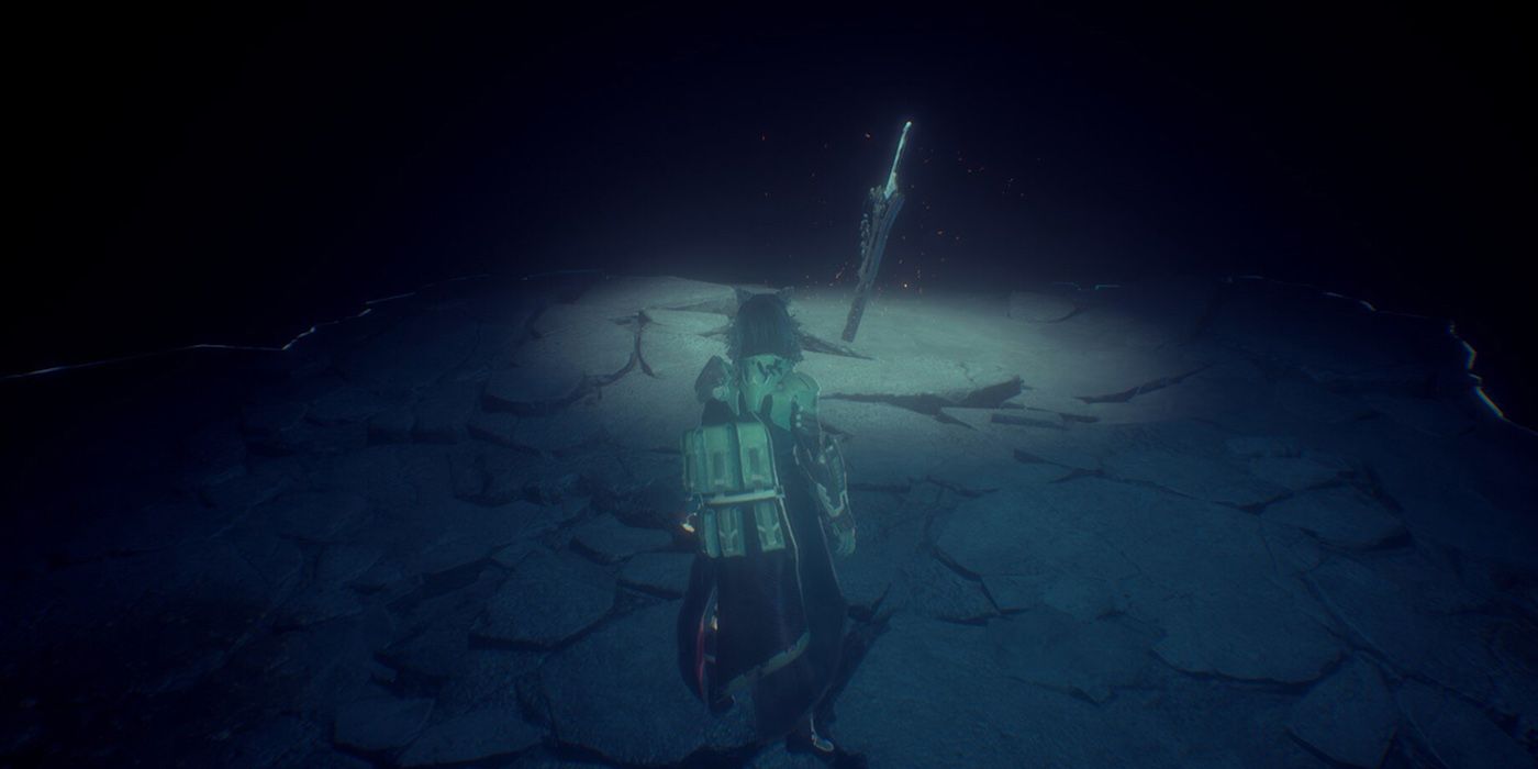 Code Vein - A Single One-Handed Sword Seen In One Of The Blood Code Vestiges Sections