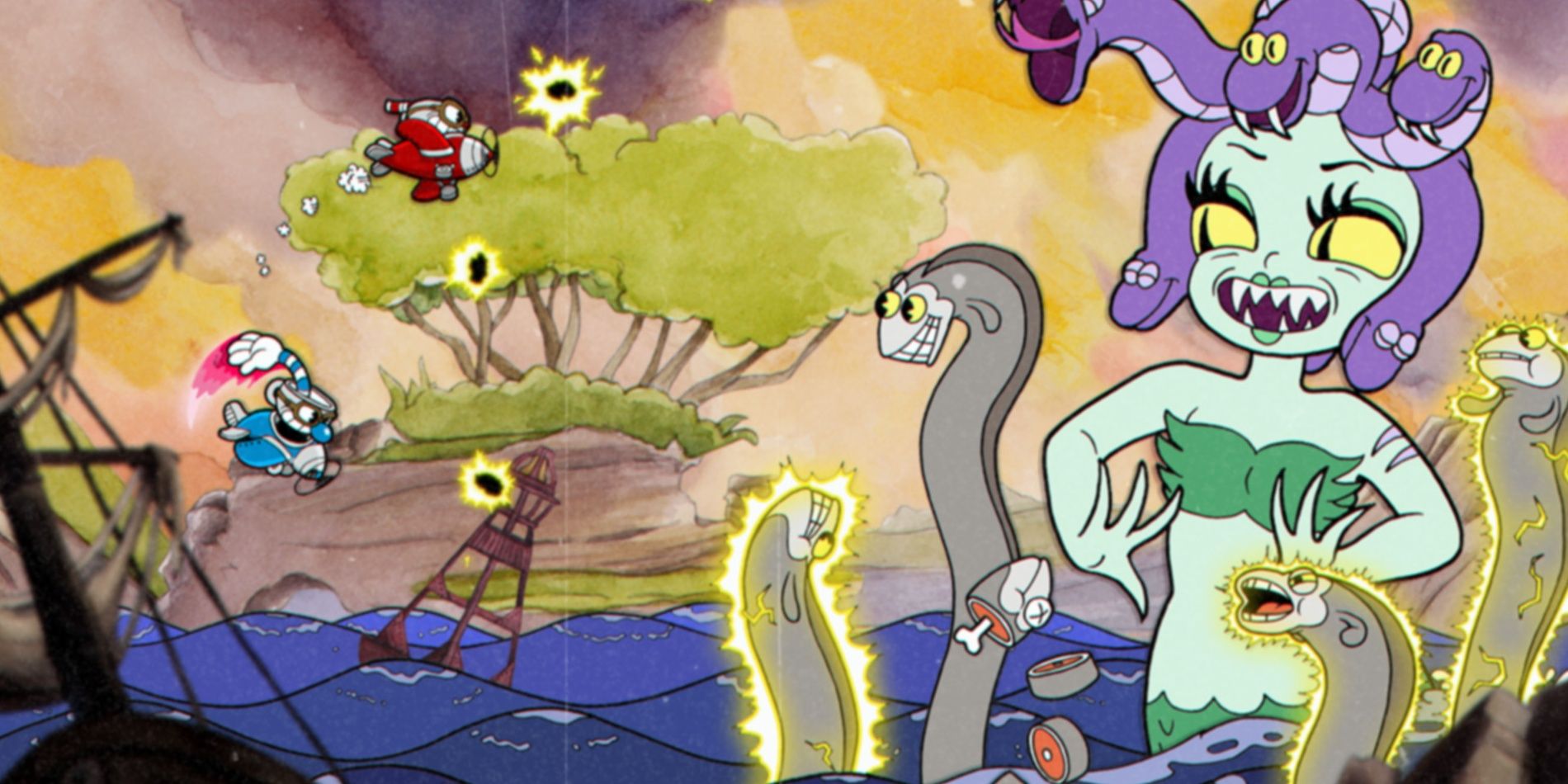 Cuphead Co-op Medusa