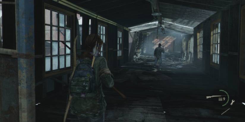 A fight with David in The Last of Us