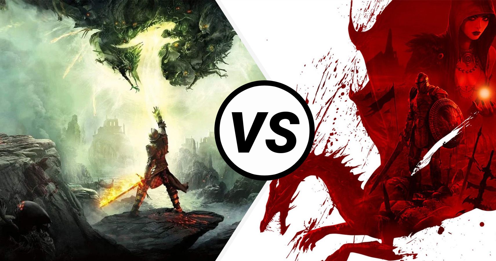 Dragon Age Inquisition vs Dragon Age Origins collage