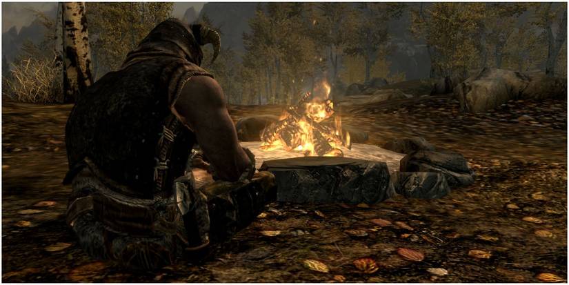 Elder Scrolls Camping Fire