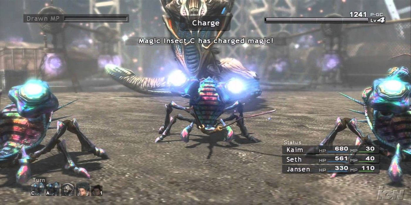 Lost Odyssey Boss Battle with giant insects