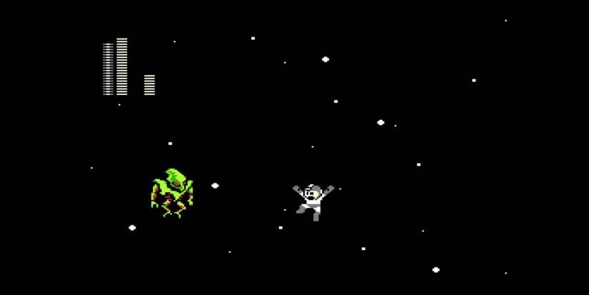 Fight in space against alien