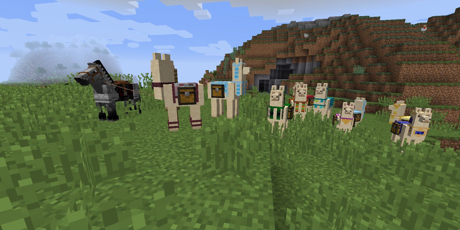 Minecraft Llama Caravan